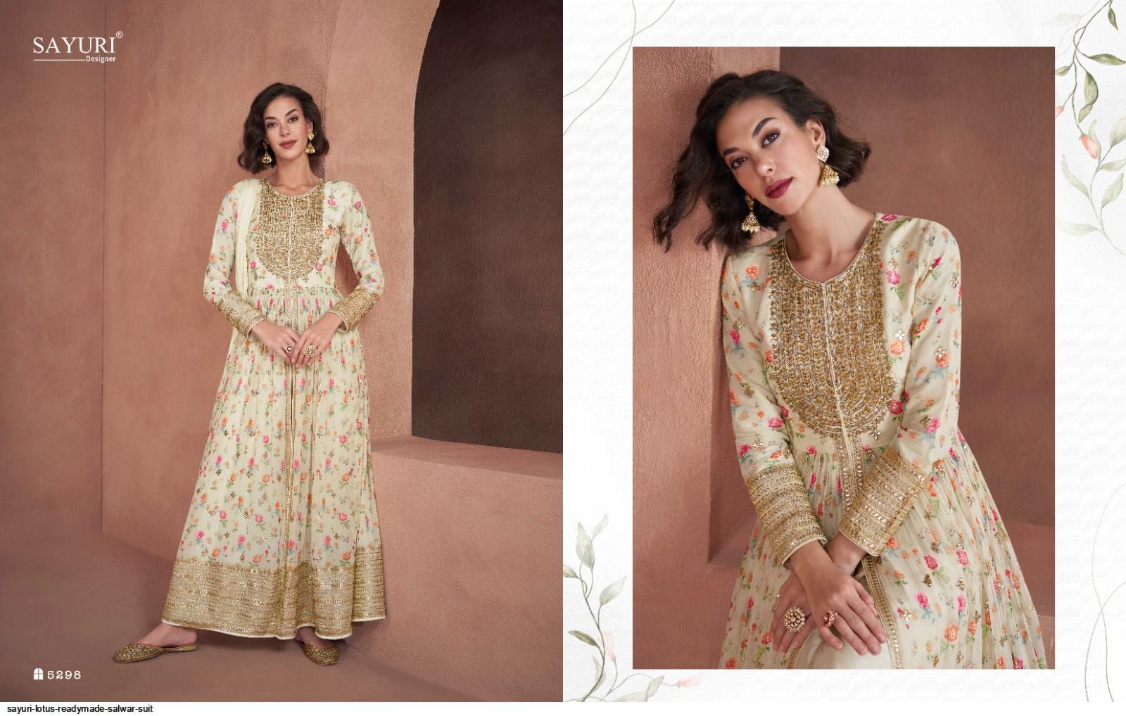 5298 Lotus By Sayuri Heavy Wedding Wear Gown With Dupatta Wholesale Market